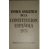 Índice analítico de la Constitución Española 1978.