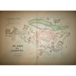 PLANO de Logroño. Revisado por el Ayuntamiento. Escala 1:5.000.