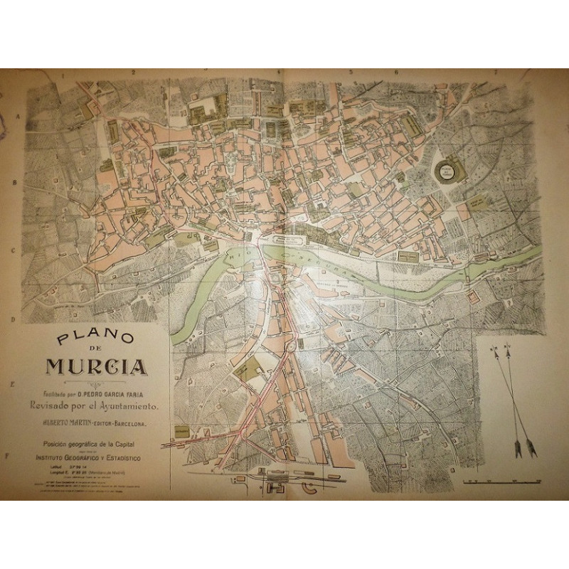 PLANO de Murcia. Facilitado por D. Pedro García Faria. Revisado por el Ayuntamiento.