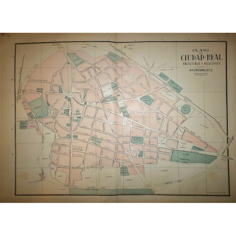 PLANO de Ciudad Real. Facilitado y revisado por el Ayuntamiento. Escala 1:4.000.