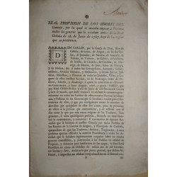 REAL Provisión de los Señores del Consejo, por la qual se manda sujetar a Postura todos los géneros que lo estaban antes de la R