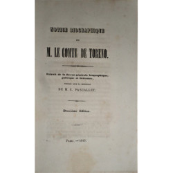 Notice biographique sur M. le Comte de Toreno. Extrait de la Revue générale biographique, politique et littéraire publiée sur la