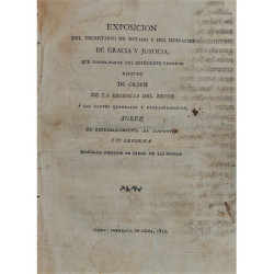 Exposición del Secretario de Estado y del Despacho de Gracia y Justicia, que forma parte del expediente general remitido de orde