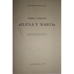 Poesía y diálogo Elena y María. Separata de Estudios Escénicos.