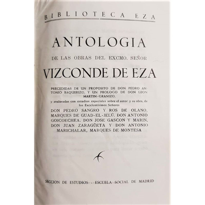 Antología de las obras del Excmo. Sr. ... Precedidas de un propósito de D. Pedro Antonio Baquerizo, y un prólogo de D. León Mart