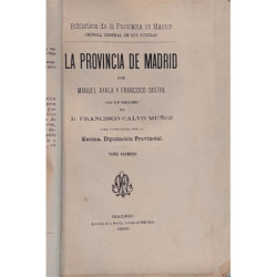 La Provincia de Madrid. Con un prólogo de D. Francisco Calvo Muñoz.