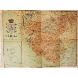 Mapa de la provincia de Cádiz. Colección de cartas geográficas de las provincias españolas cuidadosamente rectificadas por perso