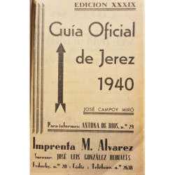 Guía oficial de Jeréz. 1940.