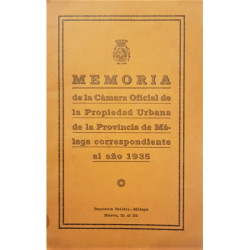 CÁMARA Oficial de la Propiedad Urbana de la provincia de Málaga. Memoria, año de 1935