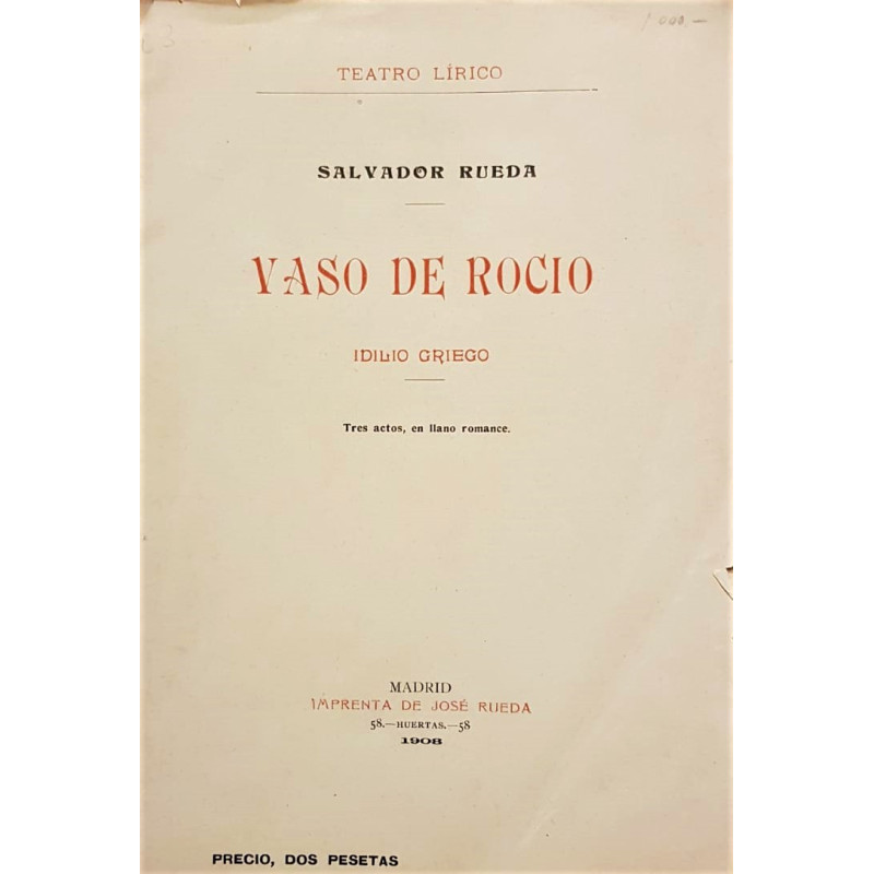 Vaso de Rocío, idilio griego.