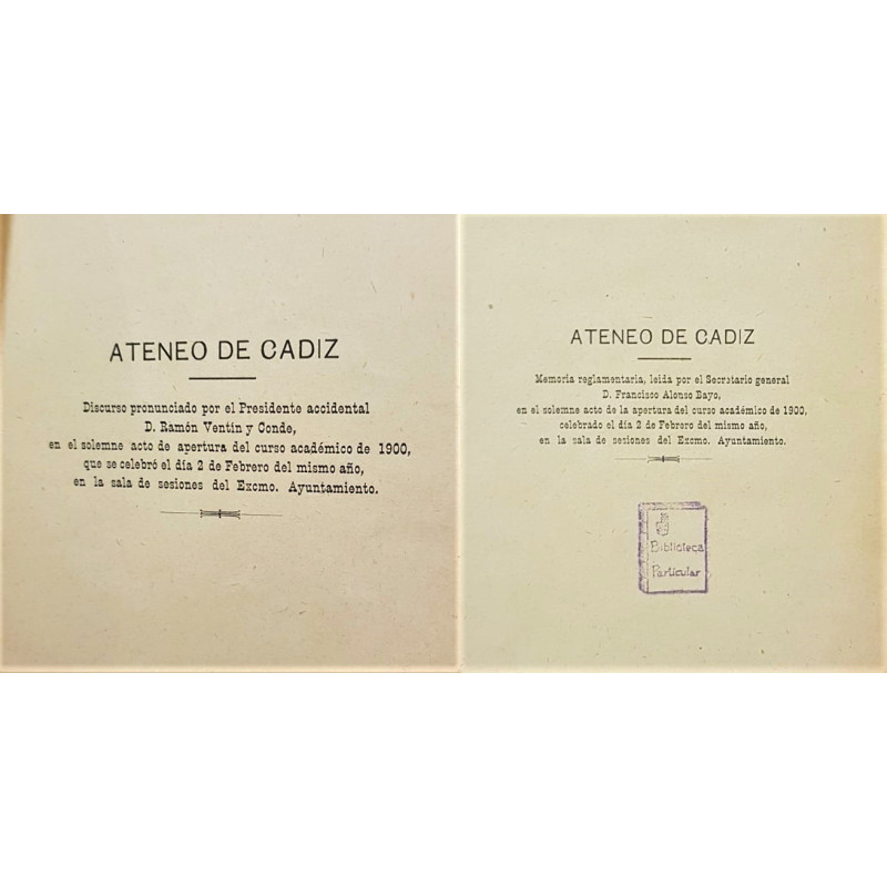 Memoria reglamentaria, leída por el secretario general en el solemne acto de la apertura del curso académico de 1900. Discurso p