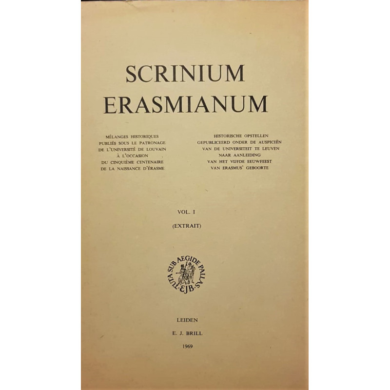 Scrinium Erasmianum. Vol. 1 (separata).