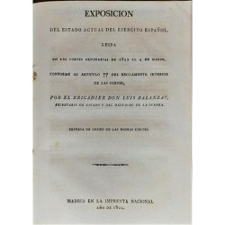 Exposición del estado actual del Ejército español, leída en las Cortes ordinarias de 1822 el 4 de marzo.