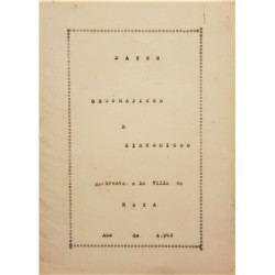 DATOS geográficos e históricos referentes a la Villa de Rota.