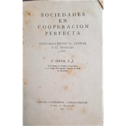 Sociedades en cooperación perfecta. Concordancia entre el capital y el trabajo.