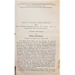 Nueva Corónica y buen gobierno des Don Felipe Guaman Poma de Ayala, eine peruanische Bilderhandschrift. Vorläufige Mitteilungen.