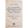 La filosofía contemporánea del derecho y del Estado.